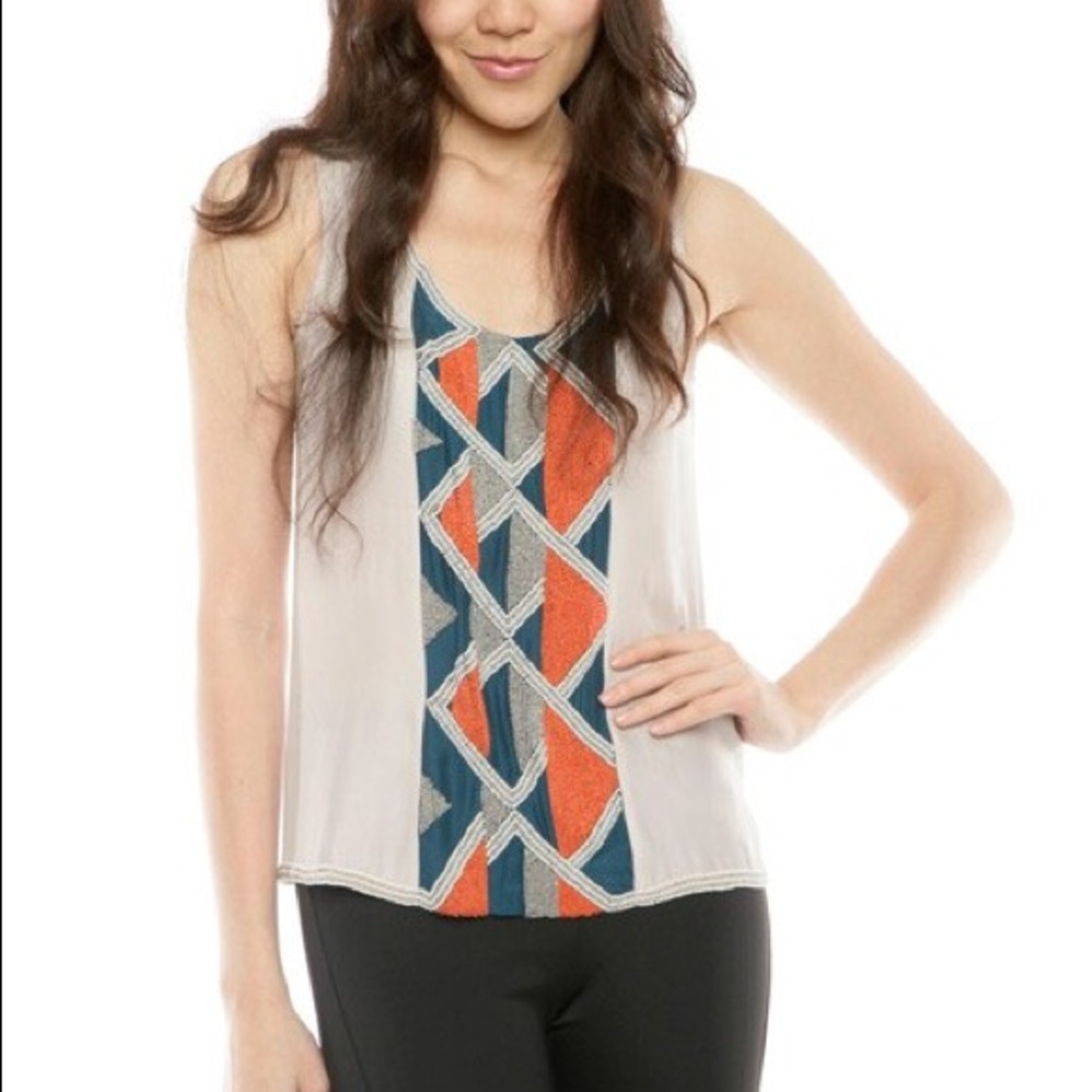 Parker Embellished Silk Crossback Women’s Top S